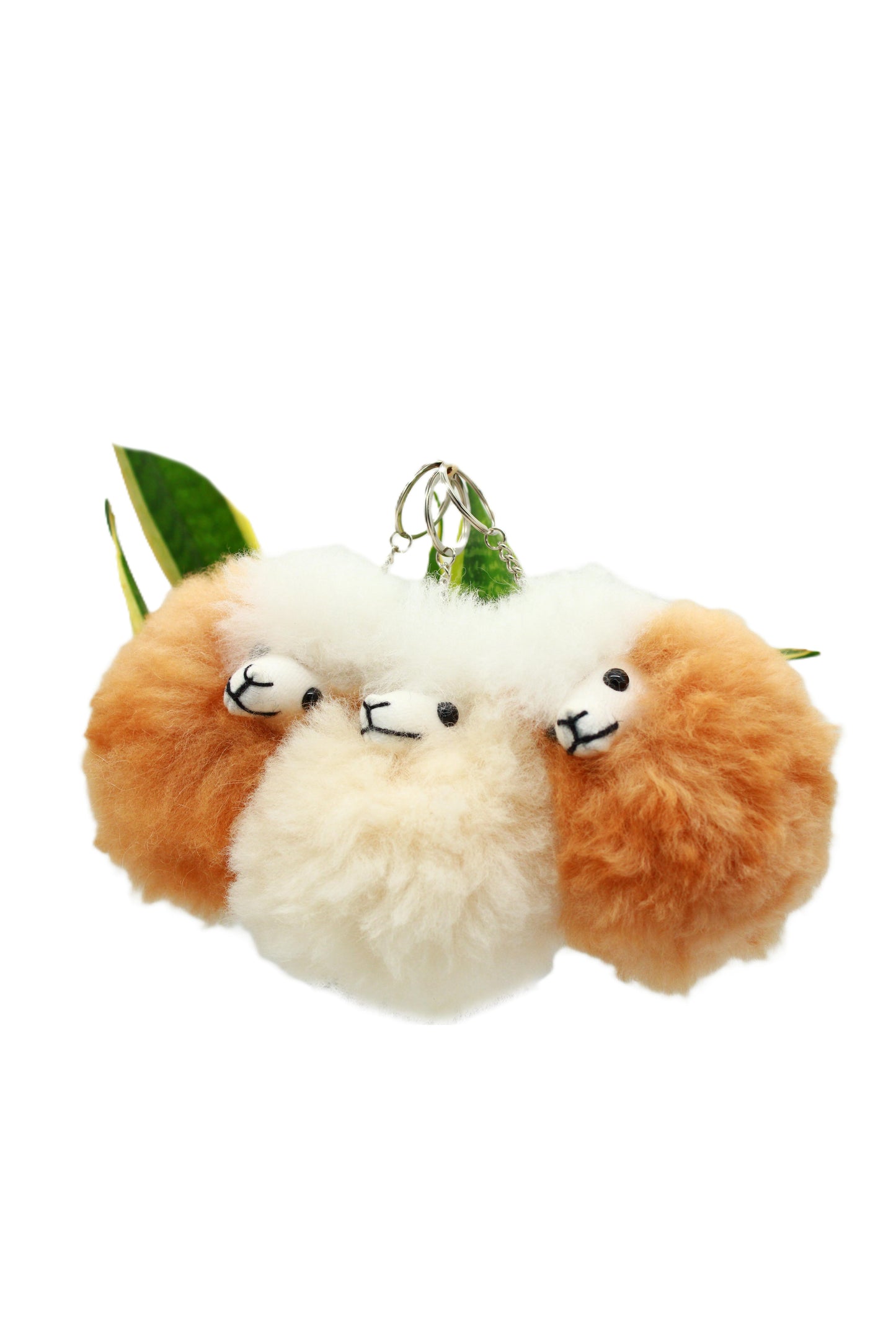 Alpaca fur keychain