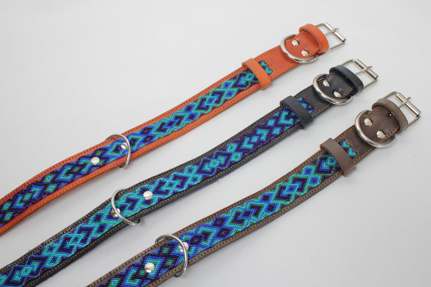 Mexikanisches Hundehalsband M, L, XL - kaffe braun Sky