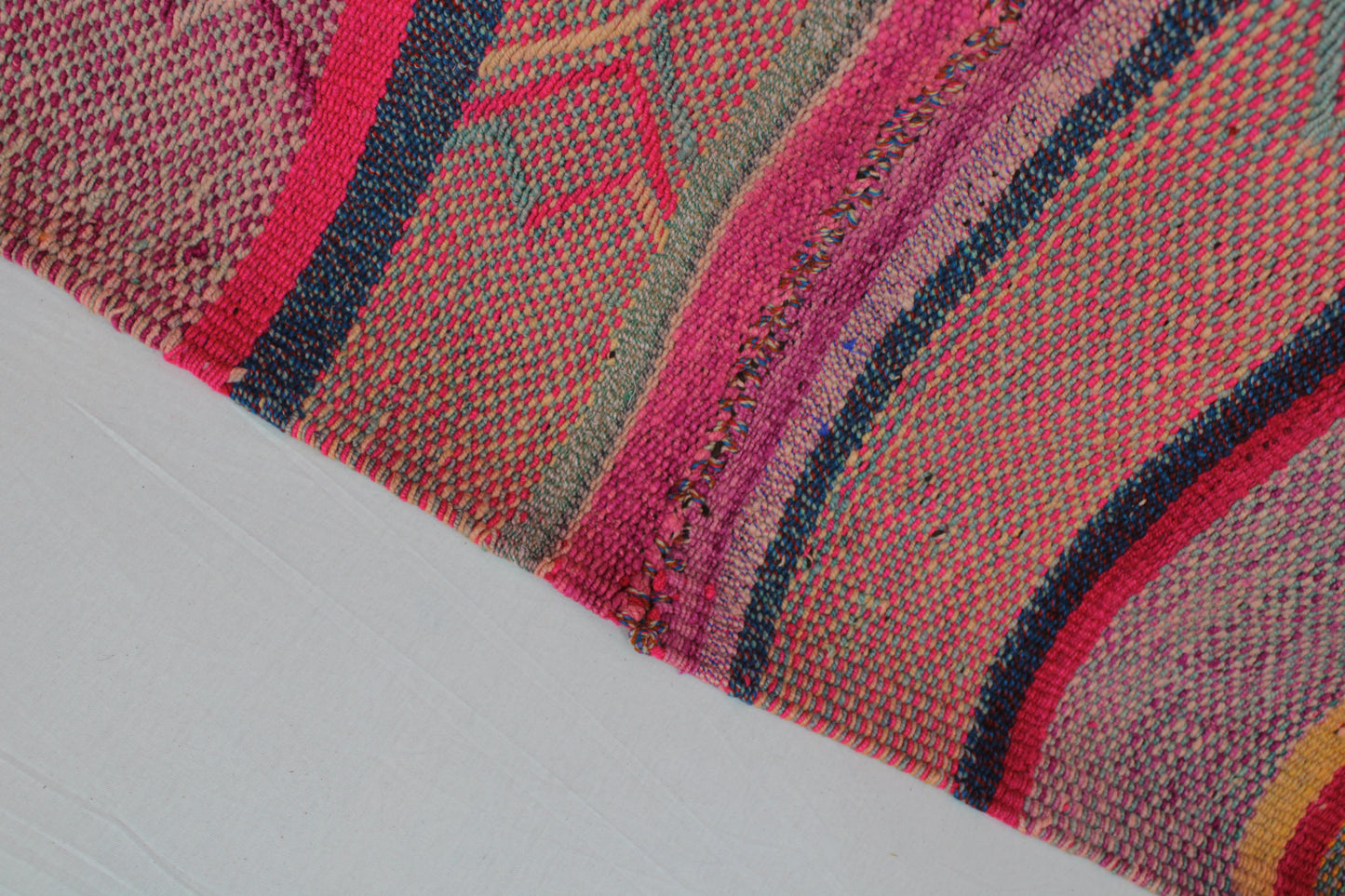 Handgefertigter Frazada-Teppich aus Peru – farbenfroh, traditionell und ideal für Balkon, Terrasse oder gemütliche Wohnräume. Dieser bunte Teppich bringt peruanisches Kunsthandwerk und Wärme in dein Zuhause und setzt lebendige Akzente im Boho- oder Ethno-Stil für drinnen und draußen.