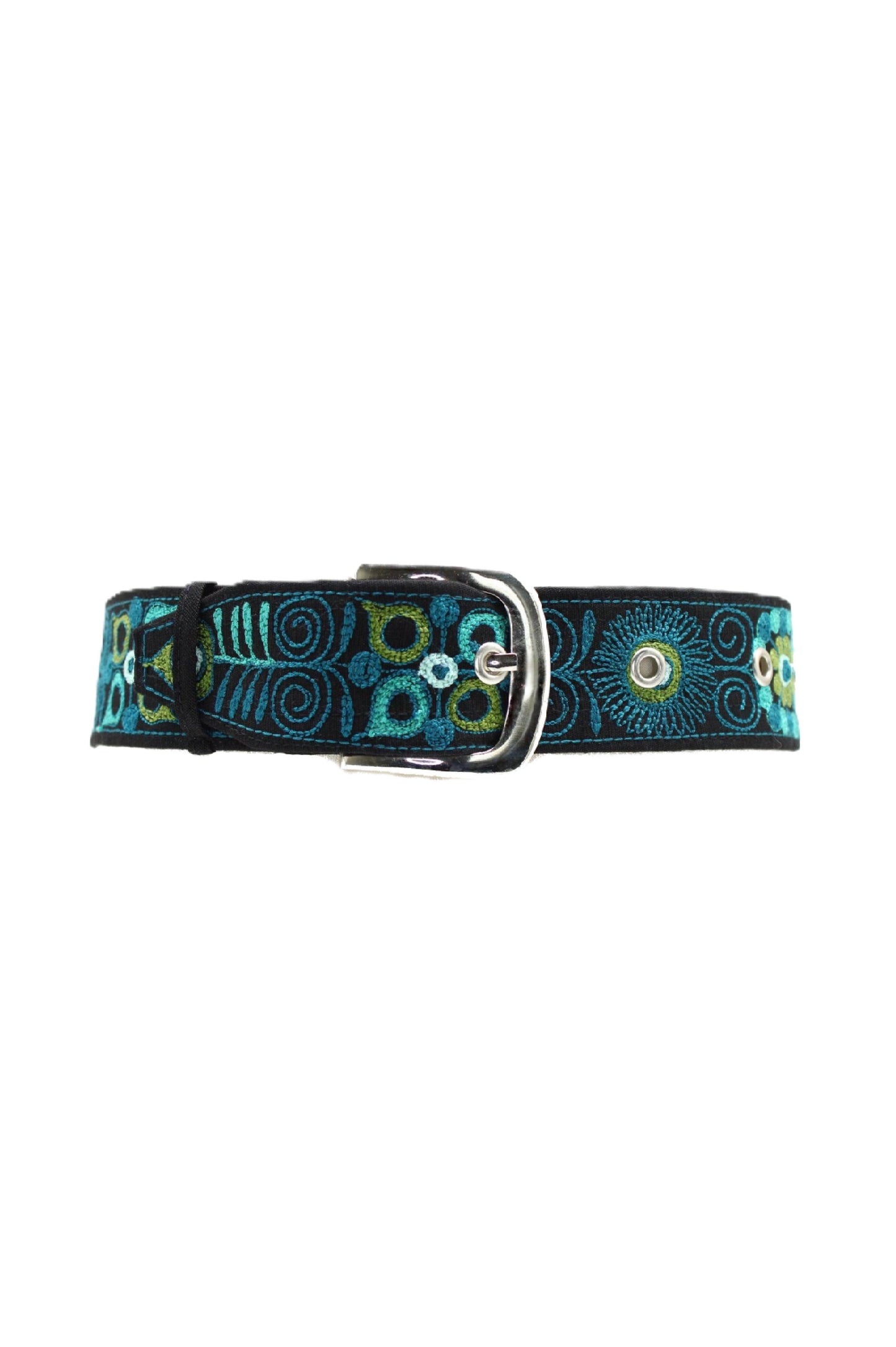 Hand-embroidered belt "Colca" from Arequipa, Peru - turquoise