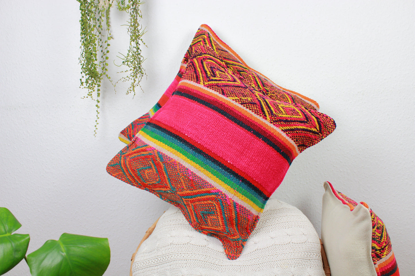 handgewebtes frazada kissen 45x45cm aus peru