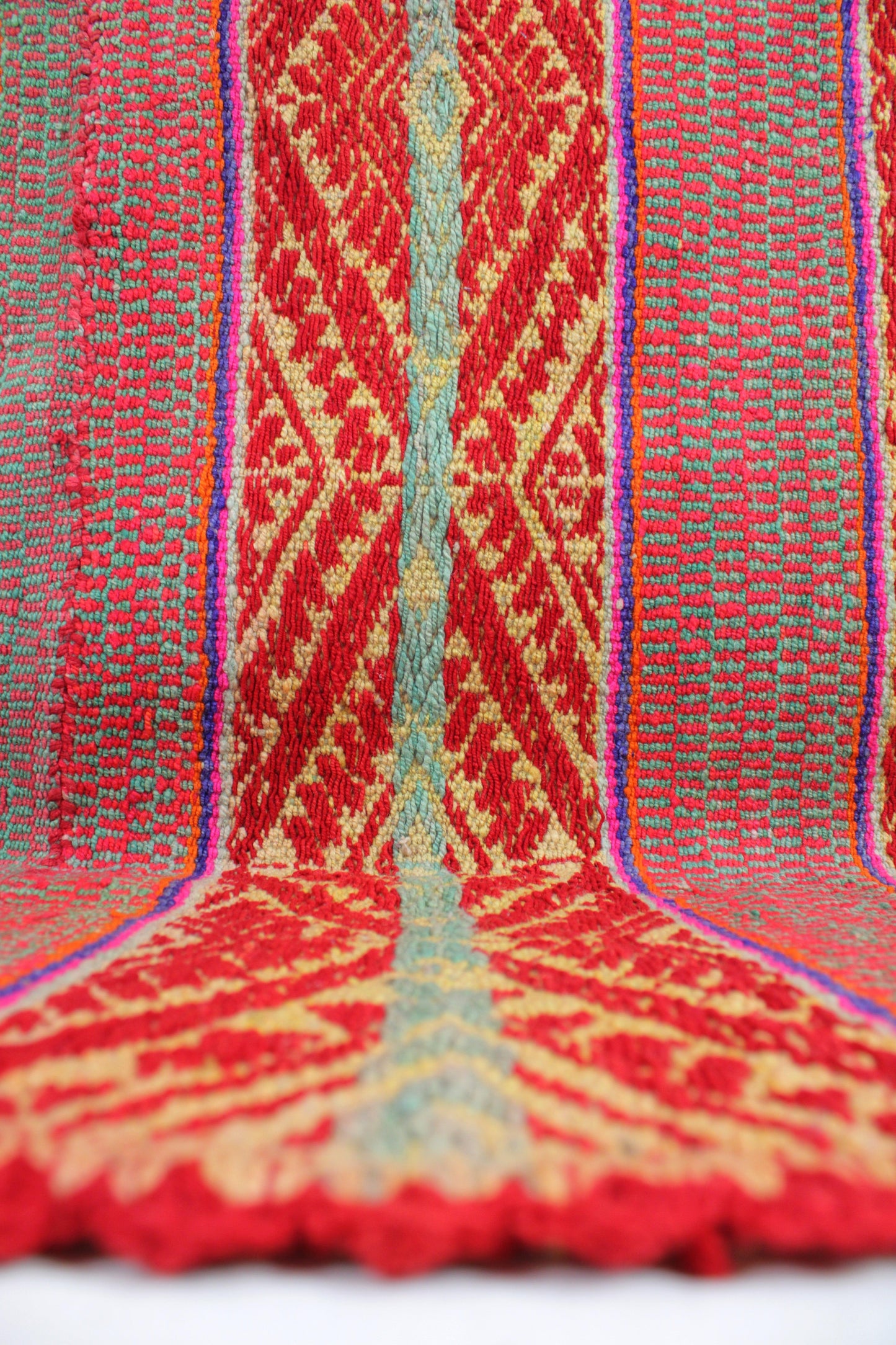vintage frazada teppich handgewebt aus peru