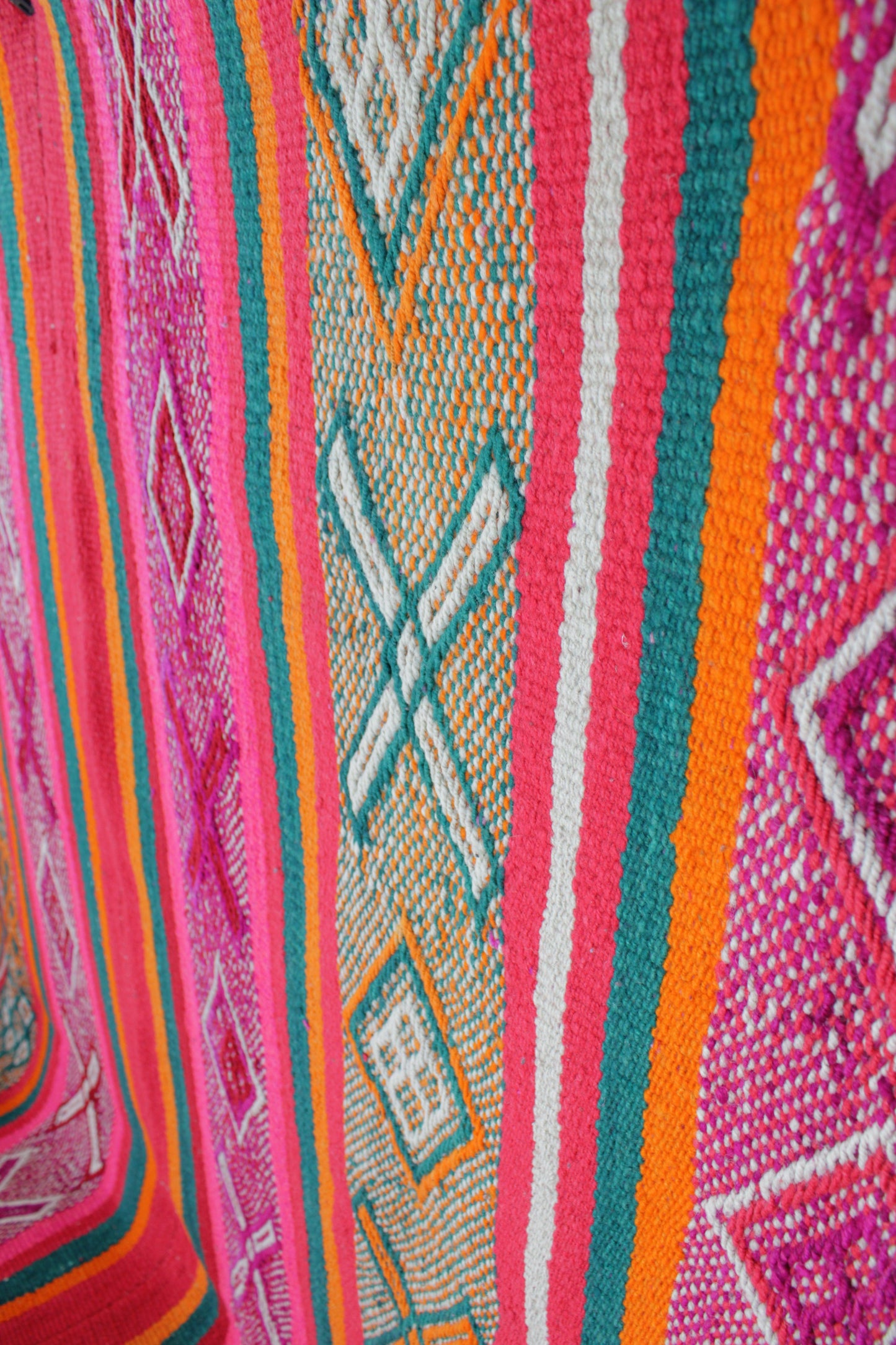 vintage frazada teppich handgewebt aus peru