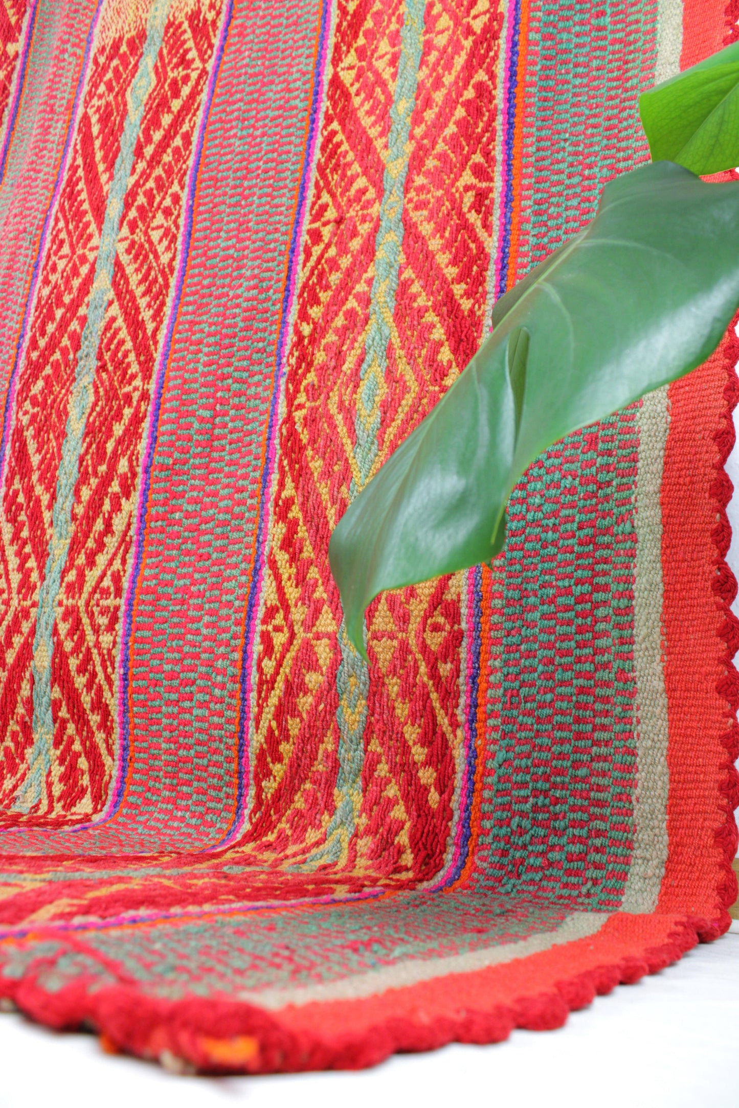 vintage frazada teppich handgewebt aus peru
