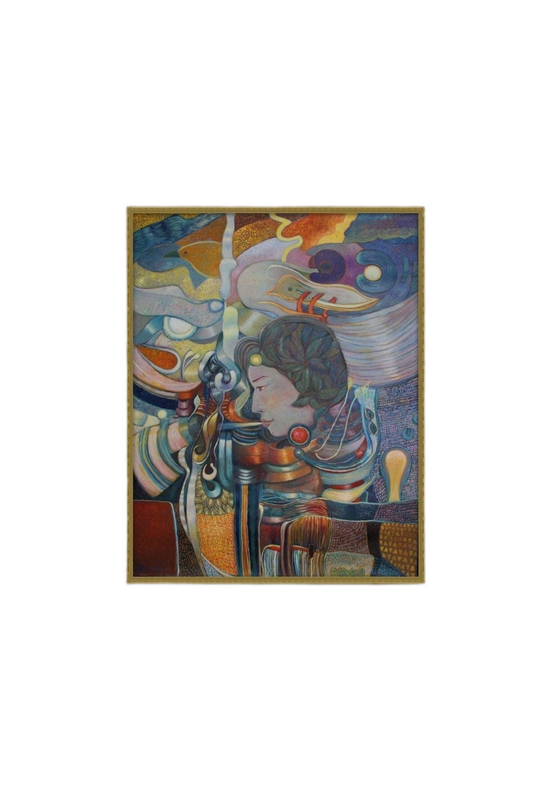 Ölgemälde "Frau im Wind" 90x70 von Künstler Anicama aus Peru