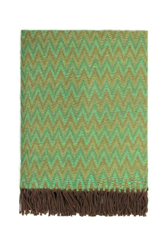 Weiche Sofadecke aus Alpaka - grün