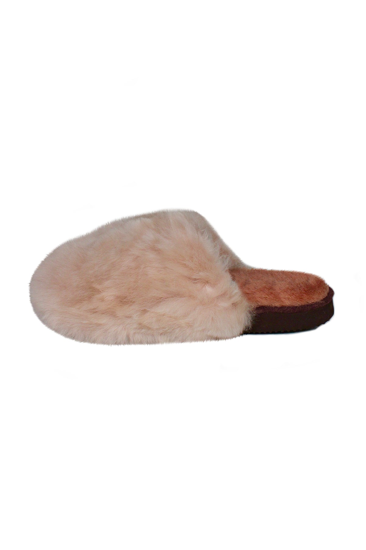 Baby Alpaka Hausschuhe für Damen – weich, warm & natürlich - Beige Braun