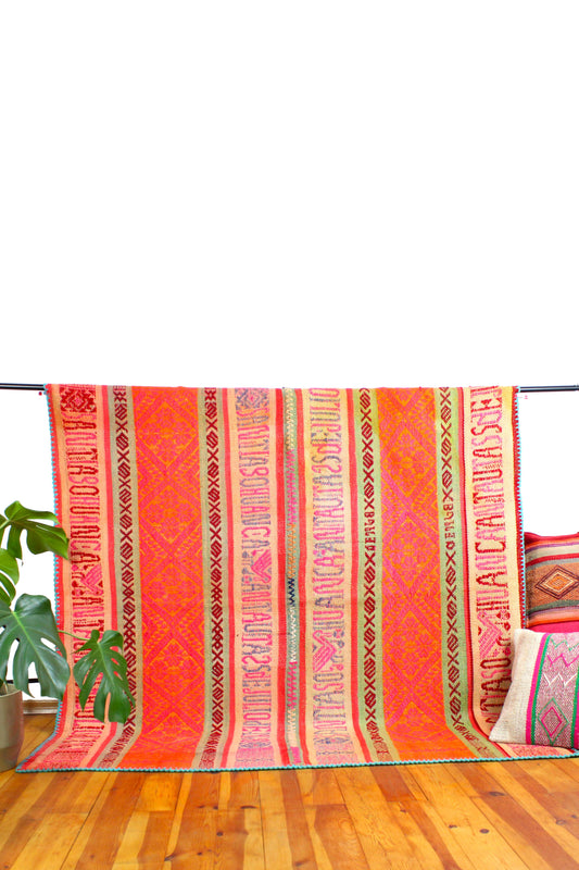 Vintage Frazada-Teppich "Cusco" 157x170