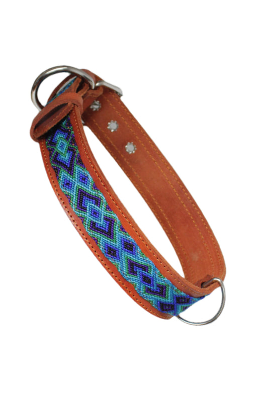 Mexikanisches Hundehalsband M, L, XL - kaffe braun Sky