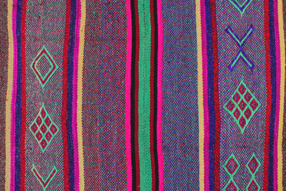 Vintage Frazada Teppich 172x148 handgewebt aus Peru