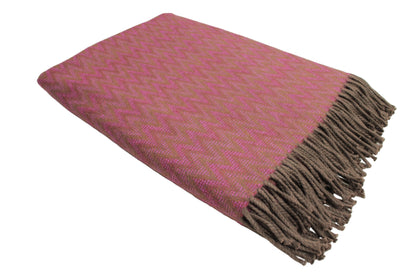 Weiche Sofadecke aus Alpaka - weinrot