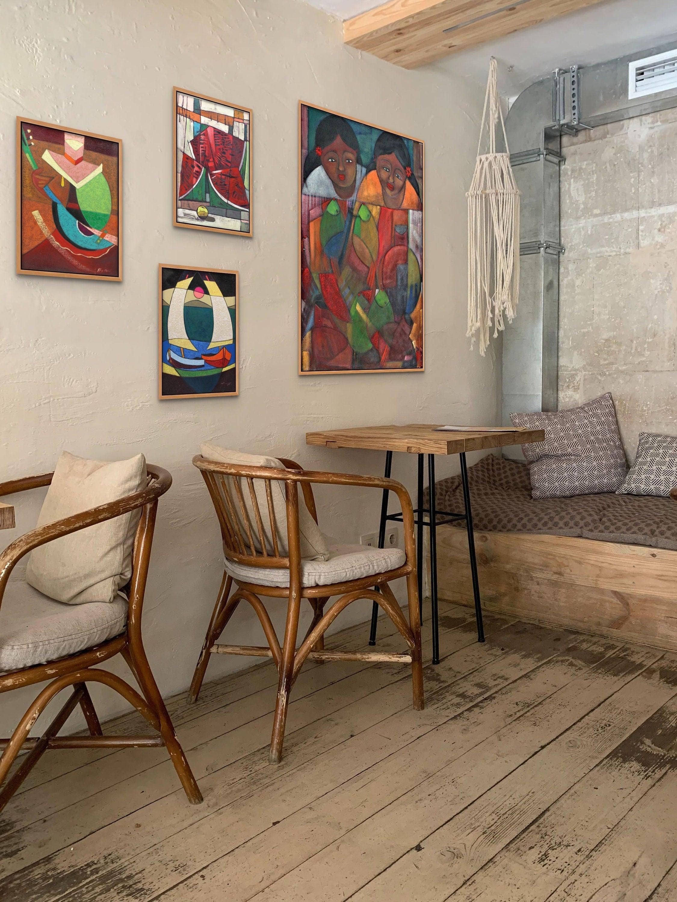 acryl gemalde las nudas von kunstler salmo aus peru