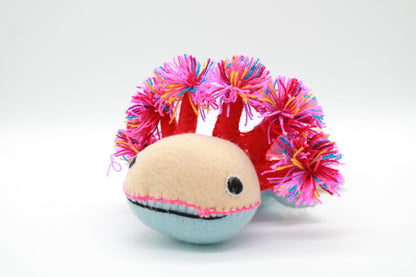 axolotl kuscheltier handgemacht aus mexiko