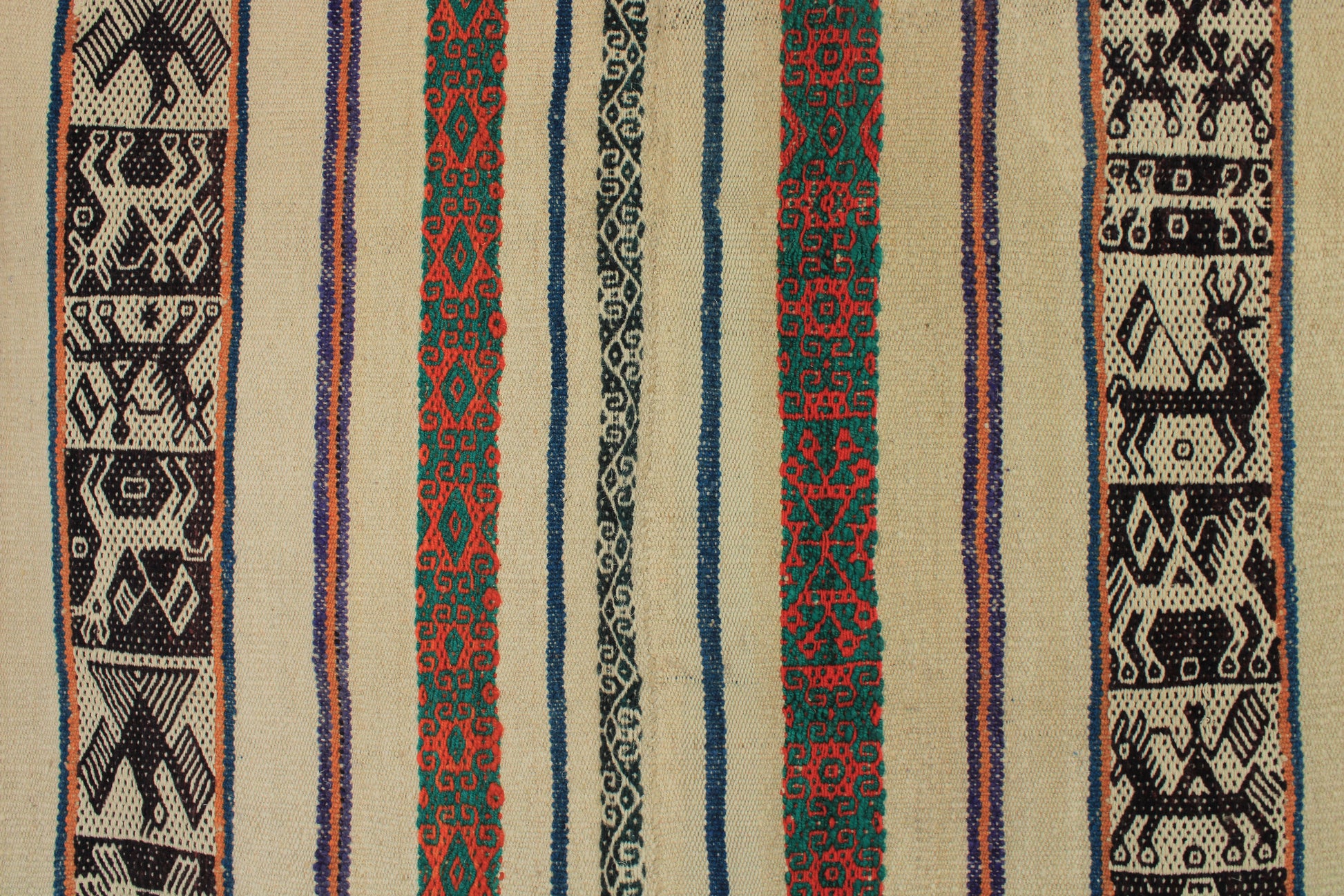 Handgefertigter Frazada-Teppich aus Peru – farbenfroh, traditionell und ideal für Balkon, Terrasse oder gemütliche Wohnräume. Dieser bunte Teppich bringt peruanisches Kunsthandwerk und Wärme in dein Zuhause und setzt lebendige Akzente im Boho- oder Ethno-Stil für drinnen und draußen.