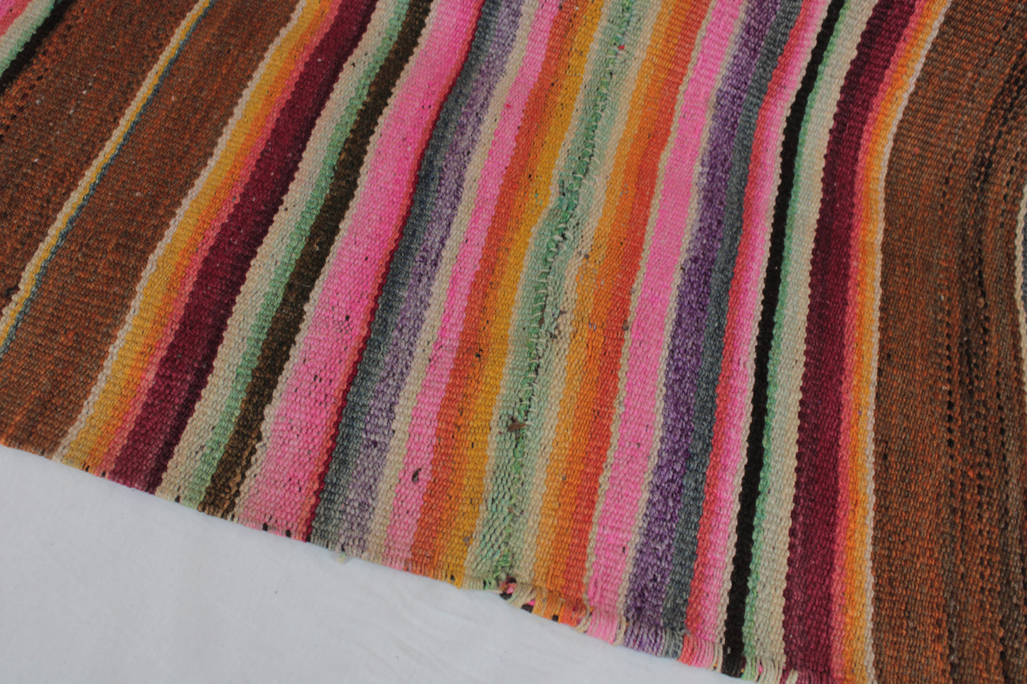 Handgefertigter Frazada-Teppich aus Peru – farbenfroh, traditionell und ideal für Balkon, Terrasse oder gemütliche Wohnräume. Dieser bunte Teppich bringt peruanisches Kunsthandwerk und Wärme in dein Zuhause und setzt lebendige Akzente im Boho- oder Ethno-Stil für drinnen und draußen.