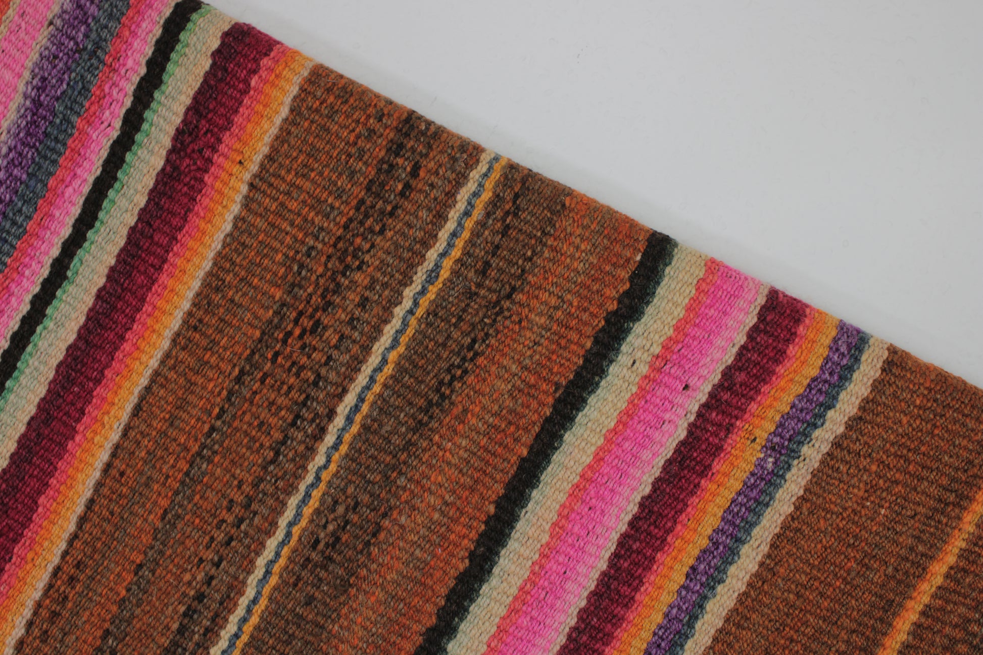 Handgefertigter Frazada-Teppich aus Peru – farbenfroh, traditionell und ideal für Balkon, Terrasse oder gemütliche Wohnräume. Dieser bunte Teppich bringt peruanisches Kunsthandwerk und Wärme in dein Zuhause und setzt lebendige Akzente im Boho- oder Ethno-Stil für drinnen und draußen.
