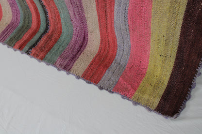 Handgefertigter Frazada-Teppich aus Peru – farbenfroh, traditionell und ideal für Balkon, Terrasse oder gemütliche Wohnräume. Dieser bunte Teppich bringt peruanisches Kunsthandwerk und Wärme in dein Zuhause und setzt lebendige Akzente im Boho- oder Ethno-Stil für drinnen und draußen.