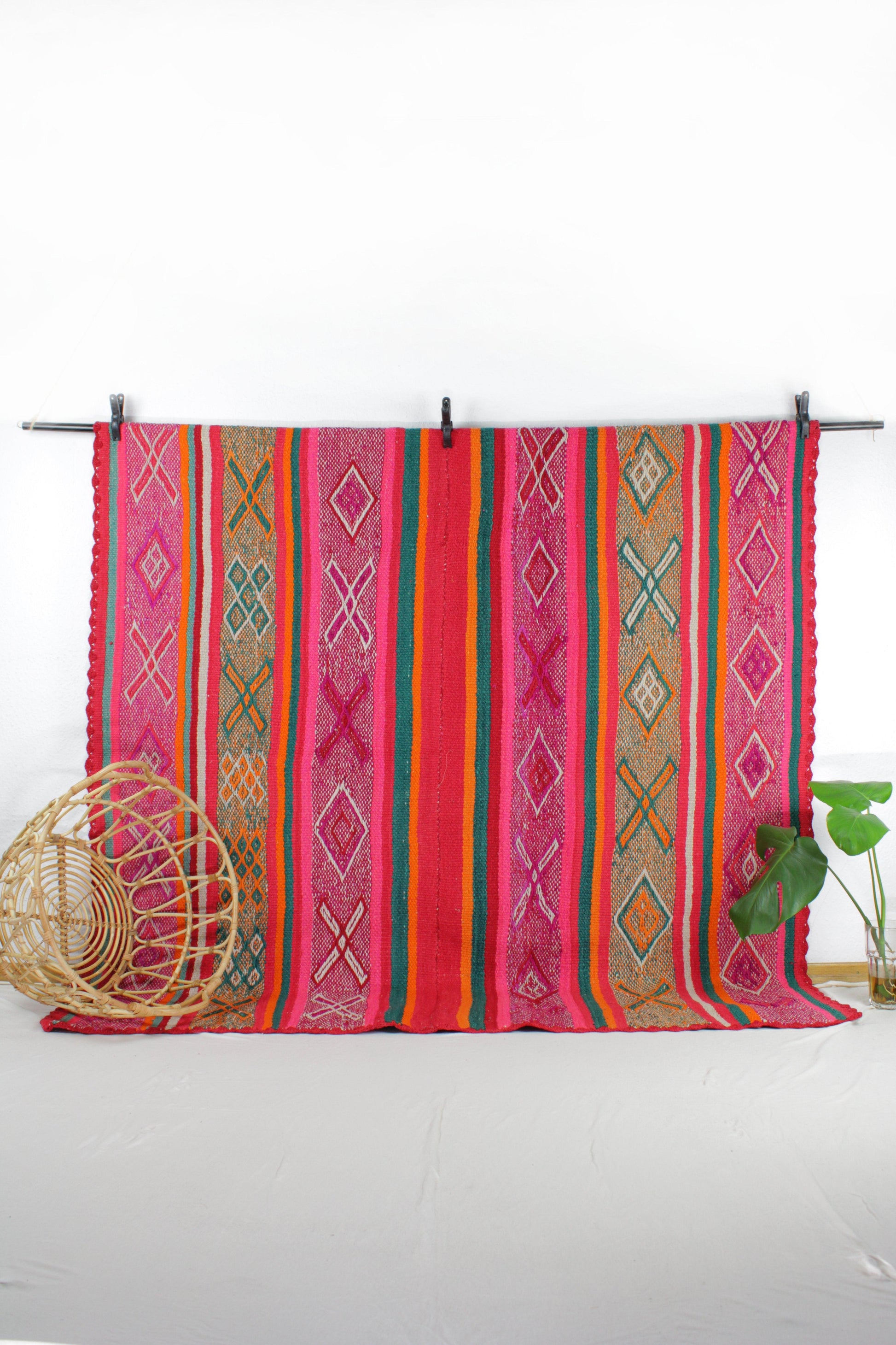 vintage frazada teppich handgewebt aus peru