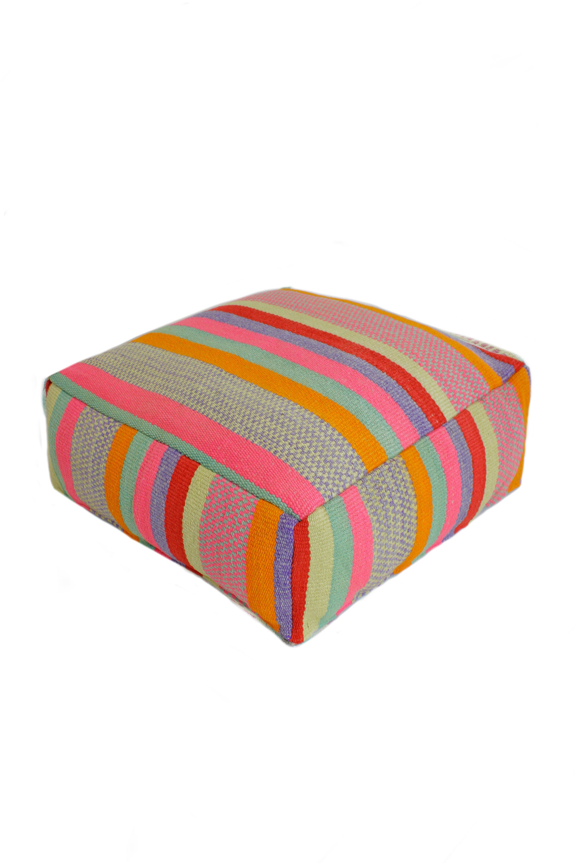 Bodenkissen aus Peru, 60x60x20 cm, mit buntem, weichem Bezug, von Glueck und Fund, ideal für gemütliche Sitzgelegenheiten