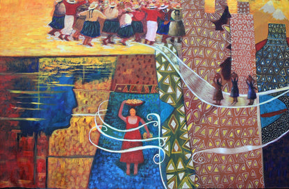 olgemalde festival de la yunza von kunstler anicama aus peru