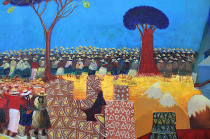 olgemalde festival de la yunza von kunstler anicama aus peru