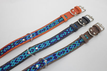 Mexikanisches Hundehalsband M, L, XL - kaffe braun Sky