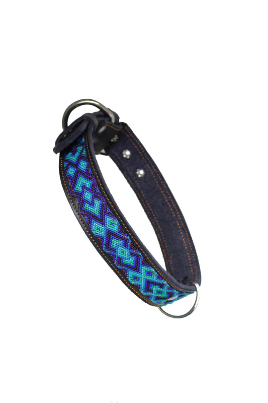 Schwarzes Hundehalsband von Glueck und Fund in den Größen M, L, XL, mit robustem Design für Haustiere