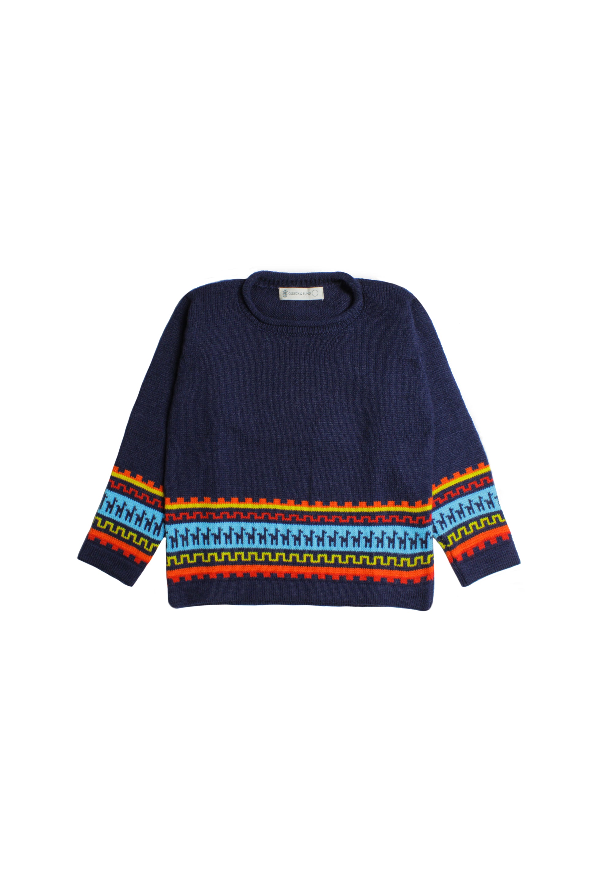 Kinderpullover aus Alpakamix von Glueck und Fund, weicher gestrickter Pullover für Kinder, detailreiche Strickmuster und angenehmes Material