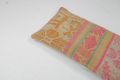 Peruanisches Frazadakissen 30 x 50 cm von Glück und Fund, handgewebt, farbenfroh, ideal für Sofa oder Balkon, authentisches Ethno-Design