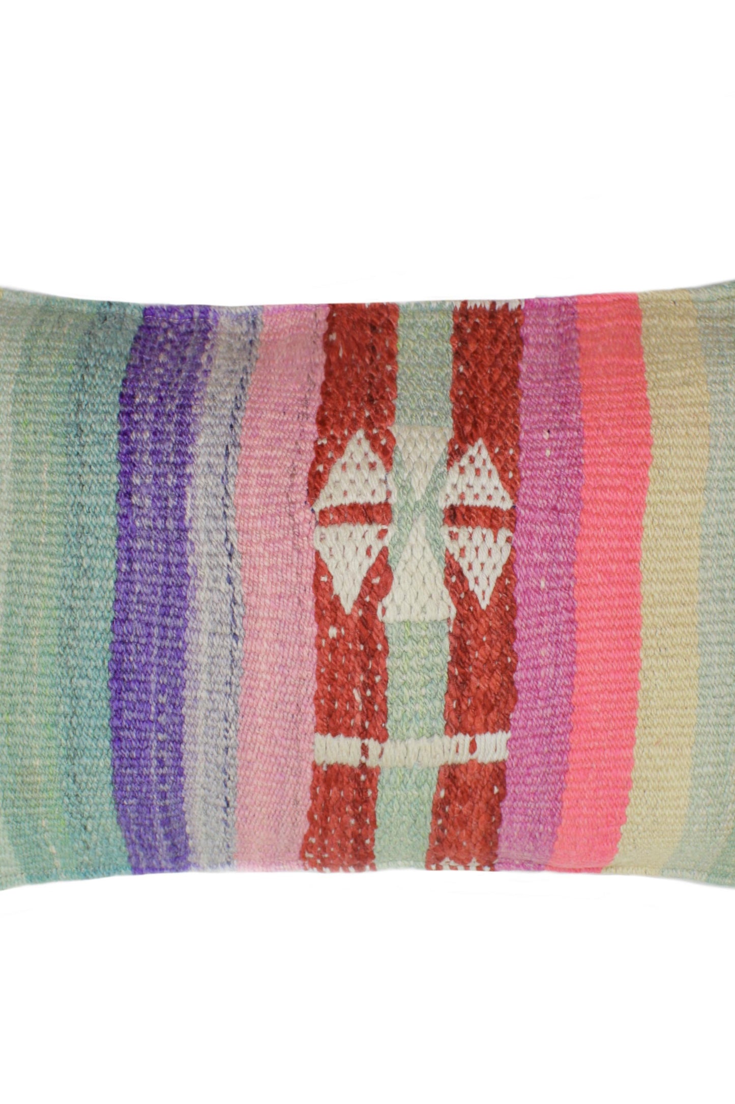 Weiches Frazadakissen 30x50 cm von Glueck und Fund in Inka-Design mit bunten Mustern und bequemem Bezug.