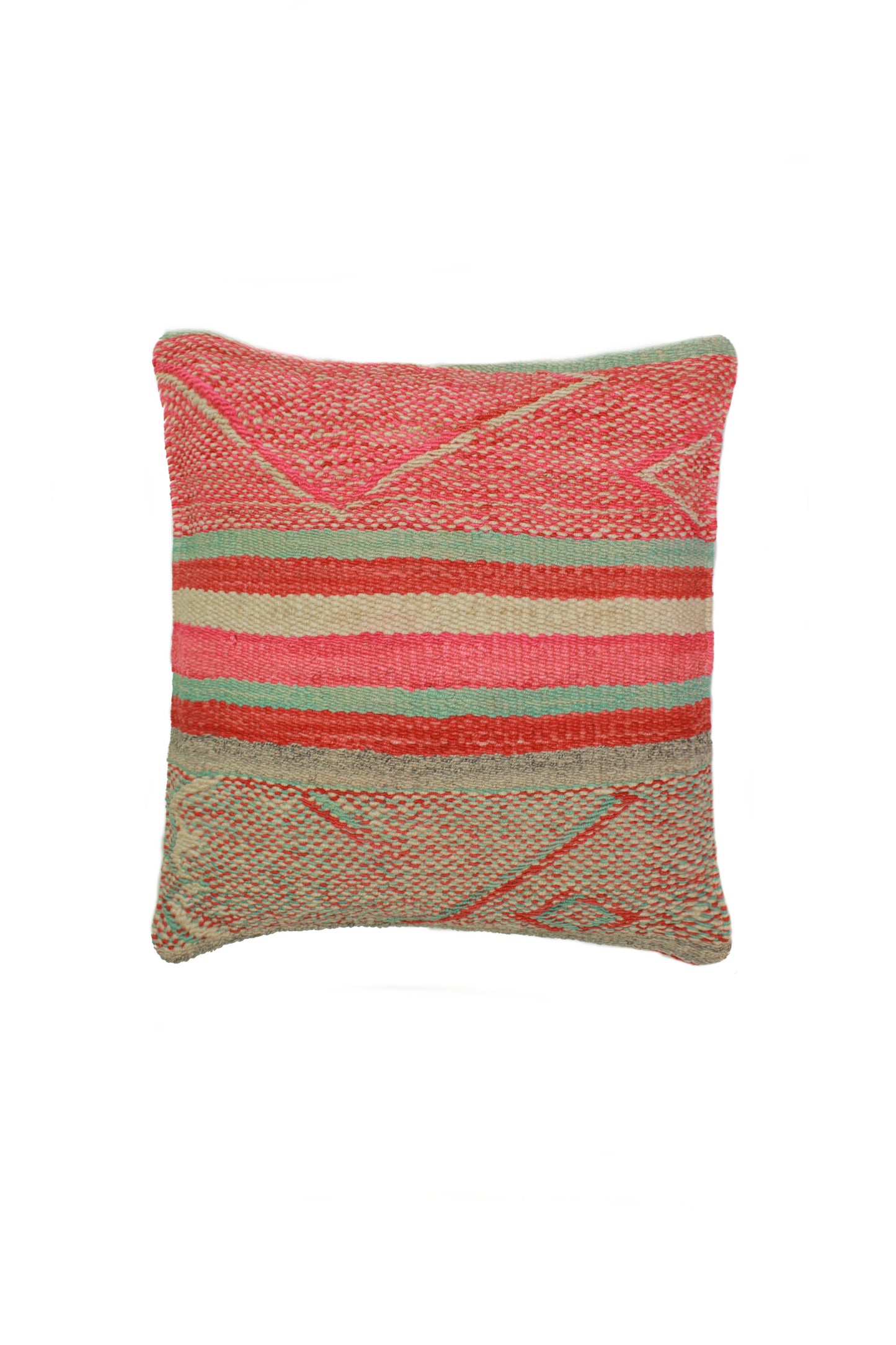Peru Frazadakissen 45x45 cm von Glueck und Fund mit Chevron-Muster, weiche Textur, ideal für Sofa oder Bett.