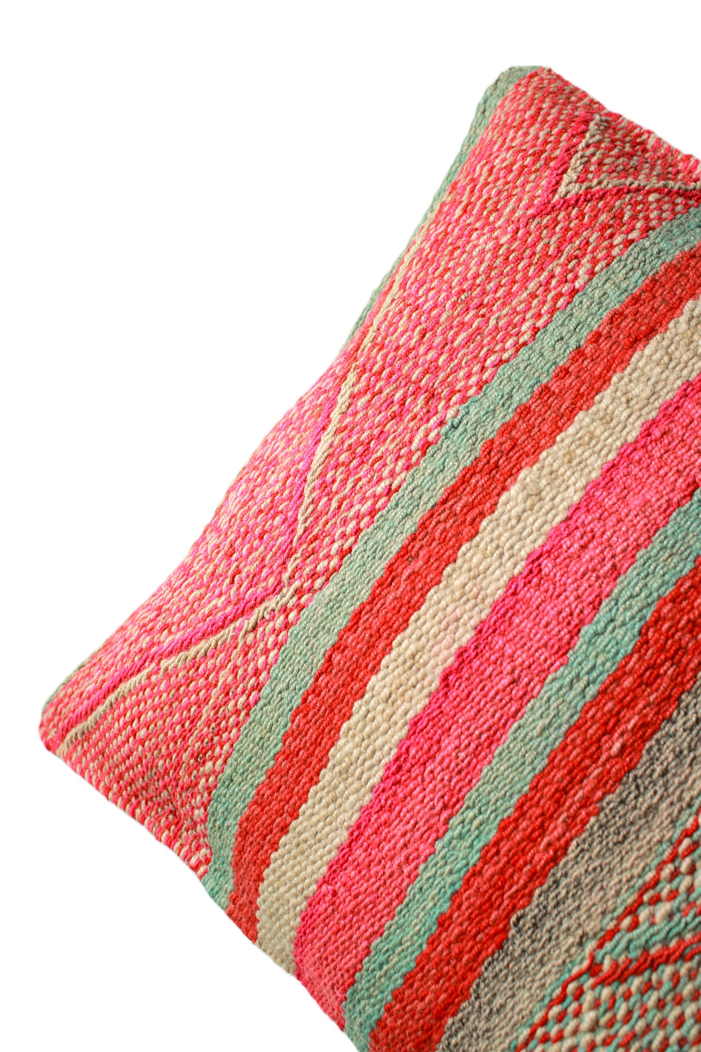 Peru Frazadakissen 45x45 aus Baumwolle mit Chevron-Muster von Glück und Fund, bequemes Dekokissen für Sofa oder Bett