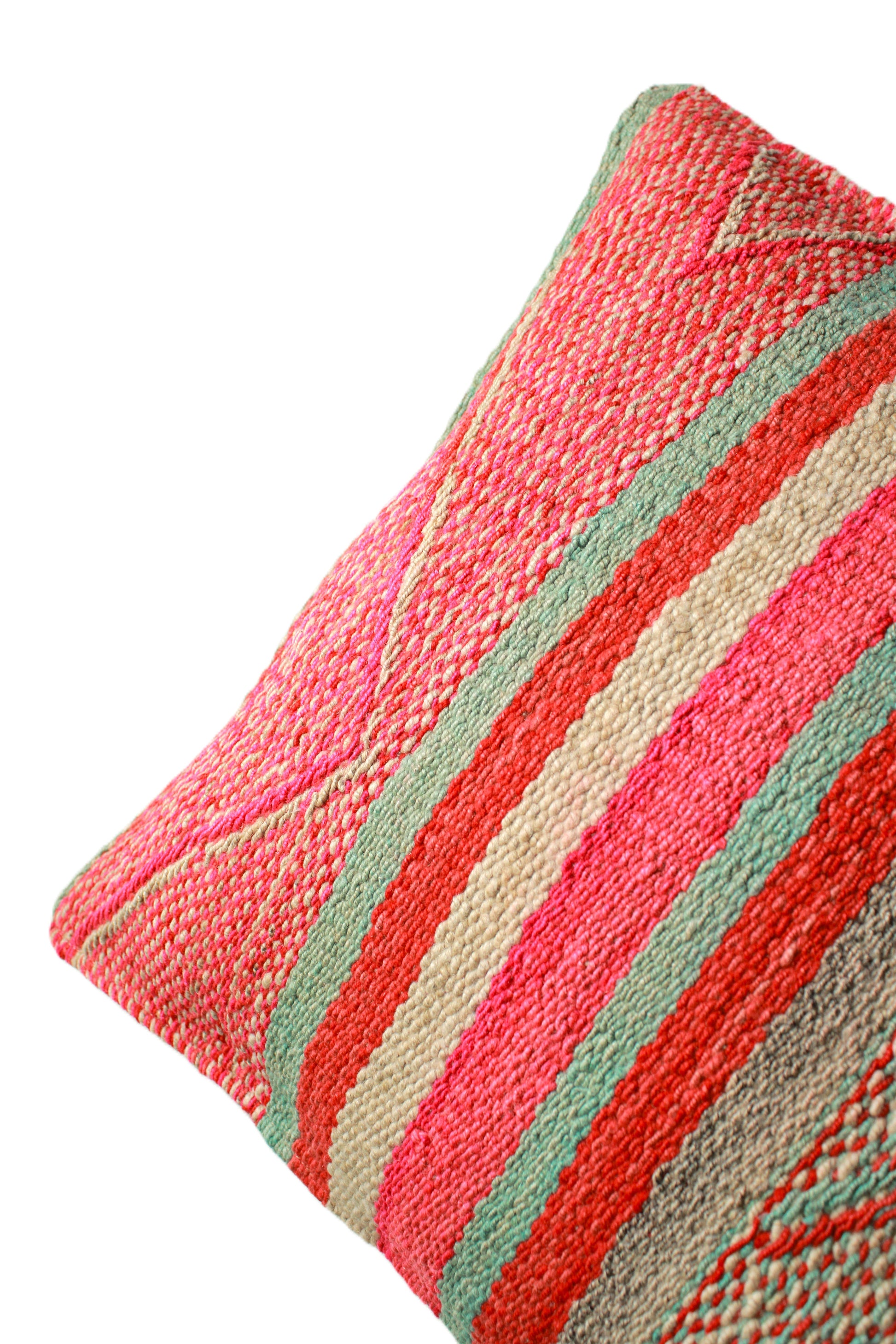 Peru Frazadakissen 45x45 aus Baumwolle mit Chevron-Muster von Glück und Fund, bequemes Dekokissen für Sofa oder Bett