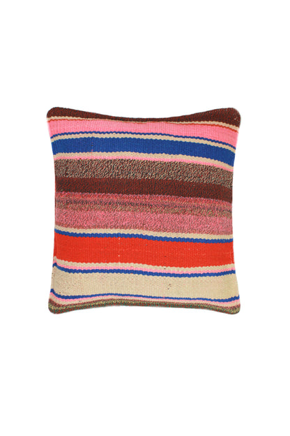 Marineblaues Frazadakissen 45 x 45 aus Peru von Glueck und Fund, weiches Kissen mit traditionellem Muster.