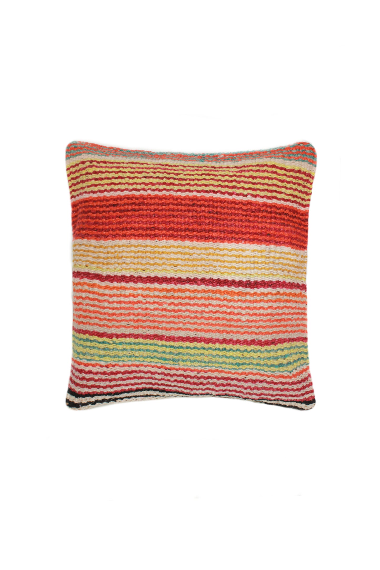 Frazadakissen 45x45 aus Peru mit schmalen Streifen, dekoratives Kissen von Glueck und Fund, weiche Textur, stilvoller Wohnaccessoire