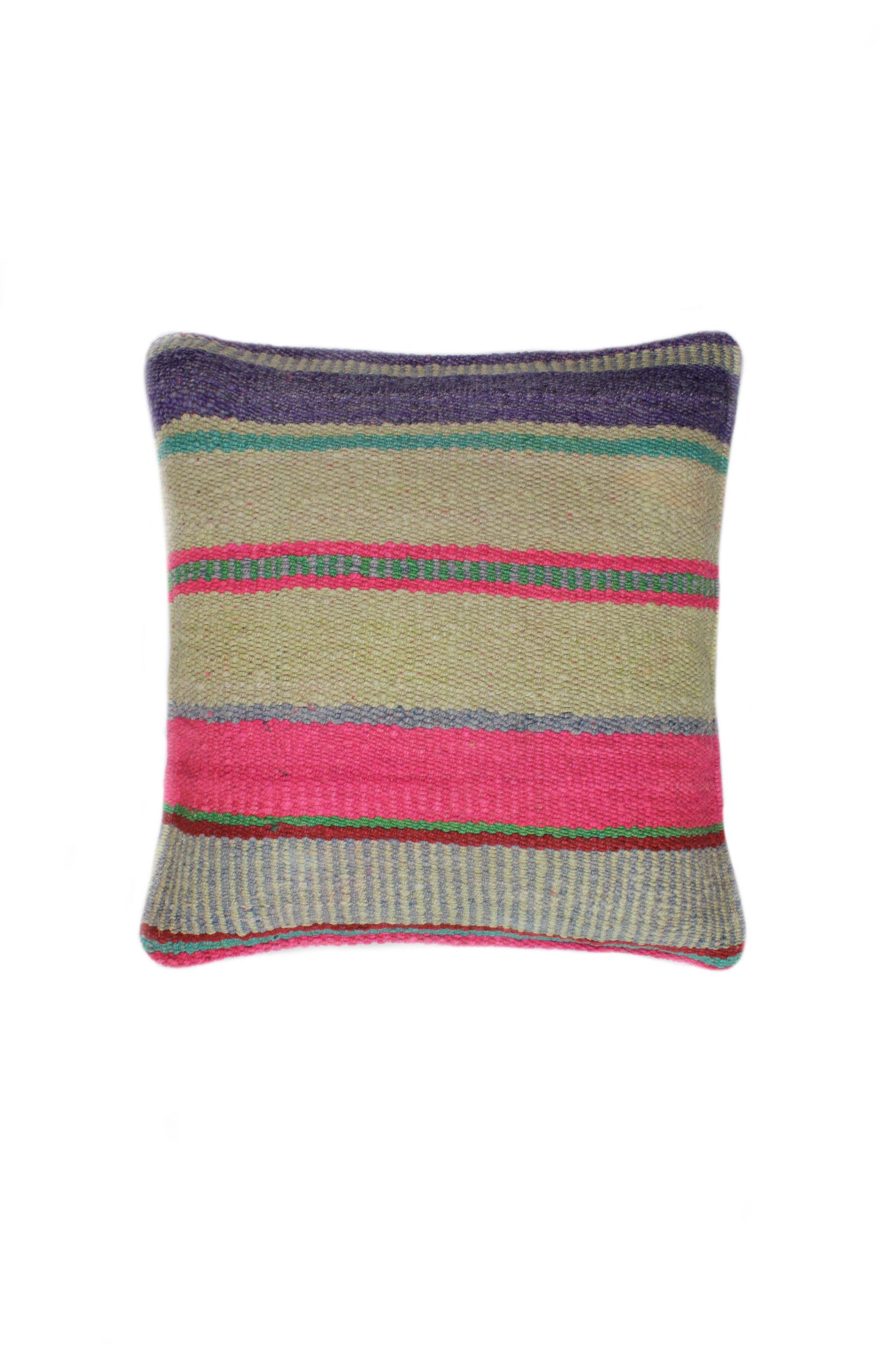 Beiges Frazadakissen 45x45 aus Peru von Glueck und Fund, weiche Textur, dekoratives Sitzkissen oder Deko-Element