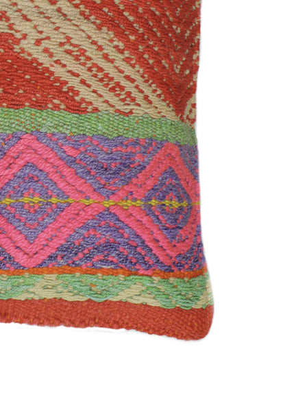 Bohemian Frazadakissen 45x45 aus Peru mit buntem Muster, weiche Textur, von Glueck und Fund für gemütliche Wohnräume
