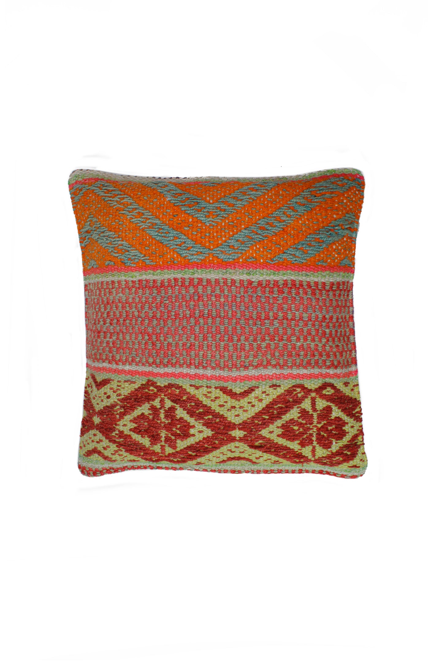 Peru Frazadakissen 45x45 mit Bohomuster, dekoratives Kissen von Glueck und Fund in bunten, handgefertigten Designs