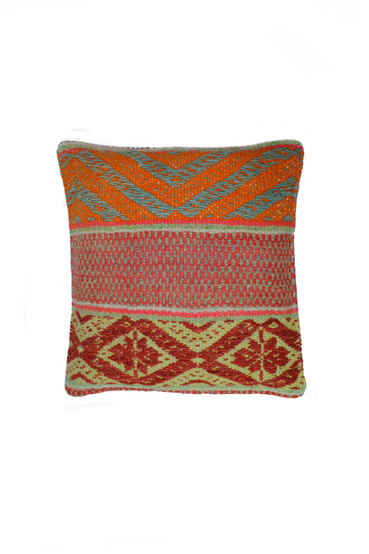 Peru Frazadakissen 45x45 mit Bohomuster, dekoratives Kissen von Glueck und Fund in bunten, handgefertigten Designs