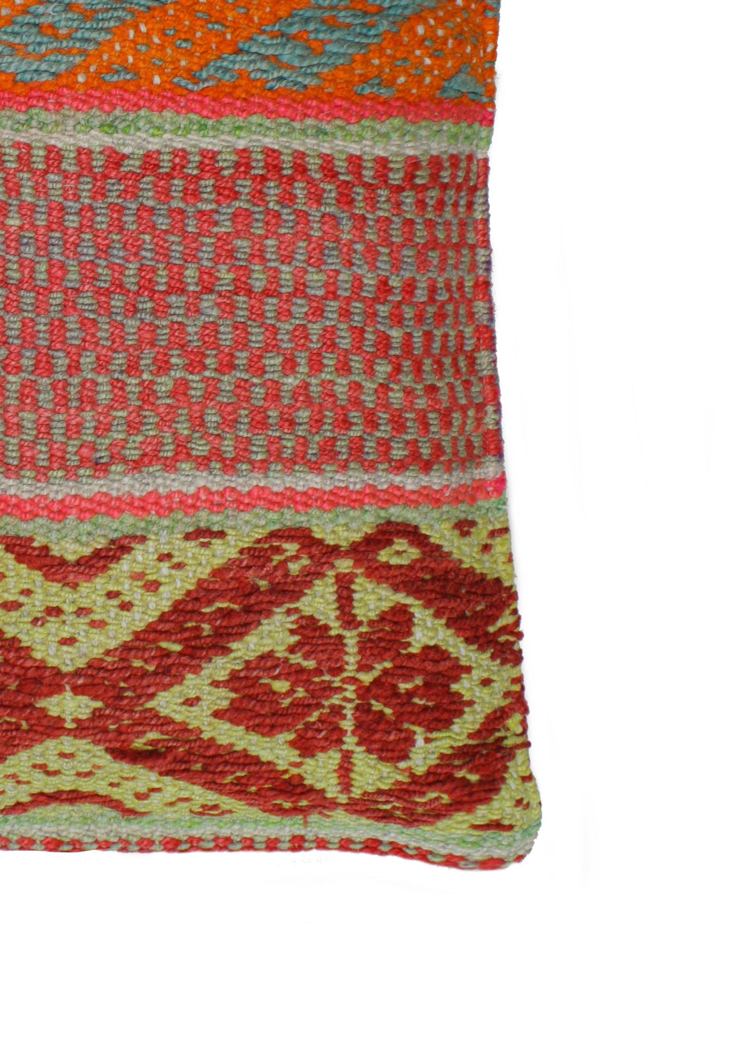 Peruanisches Frazadakissen 45x45 aus Baumwolle mit Bohomuster, dekoratives Kissen von Glueck und Fund