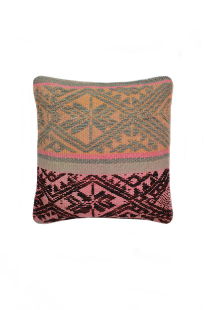 Peru Frazadakissen 45x45 cm mit Rhombenmuster, dekoratives Kissen von Glueck und Fund auf weichem Stoff.