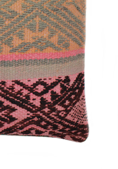 Peru Frazadakissen 45x45 aus Baumwolle mit Rhombenmuster von Glueck und Fund, weiches Kissen für gemütliches Zuhause