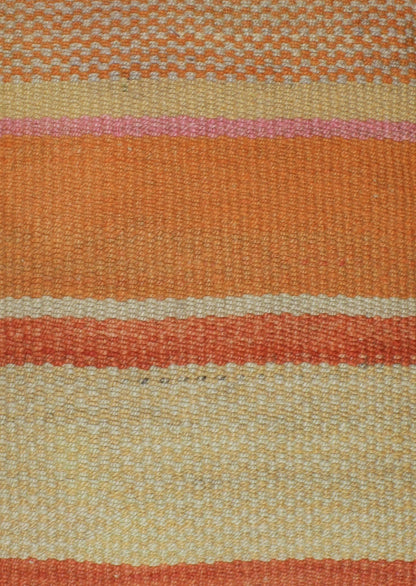 Senffarbes Frazadakissen 45x45 aus Peru von Glück und Fund, weiche Kissenhülle mit traditionellem Design