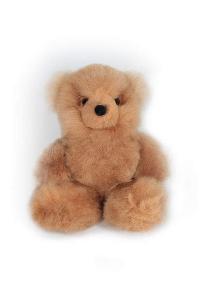 Beiger Alpaka-Kuscheltier von Glueck und Fund, weiches Teddybär aus Plüsch, perfekt zum Kuscheln und Sammeln.