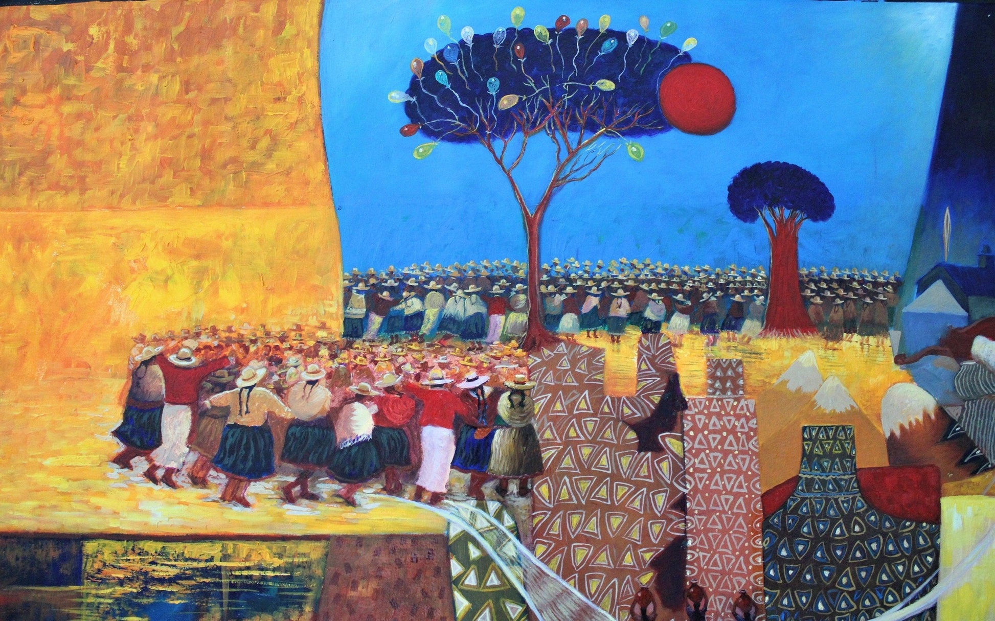 olgemalde festival de la yunza von kunstler anicama aus peru
