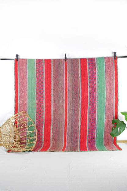 vintage frazada teppich handgewebt aus peru