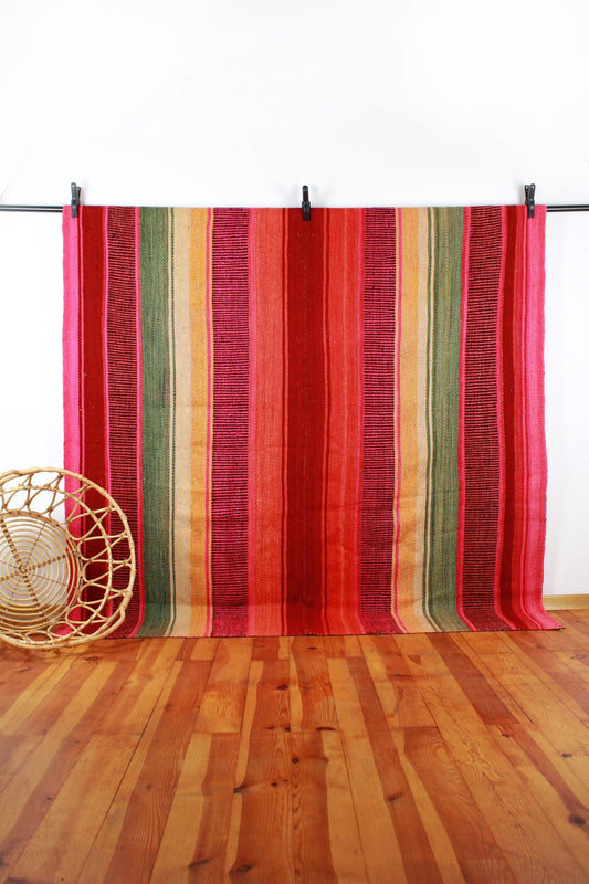 vintage frazada teppich handgewebt aus peru