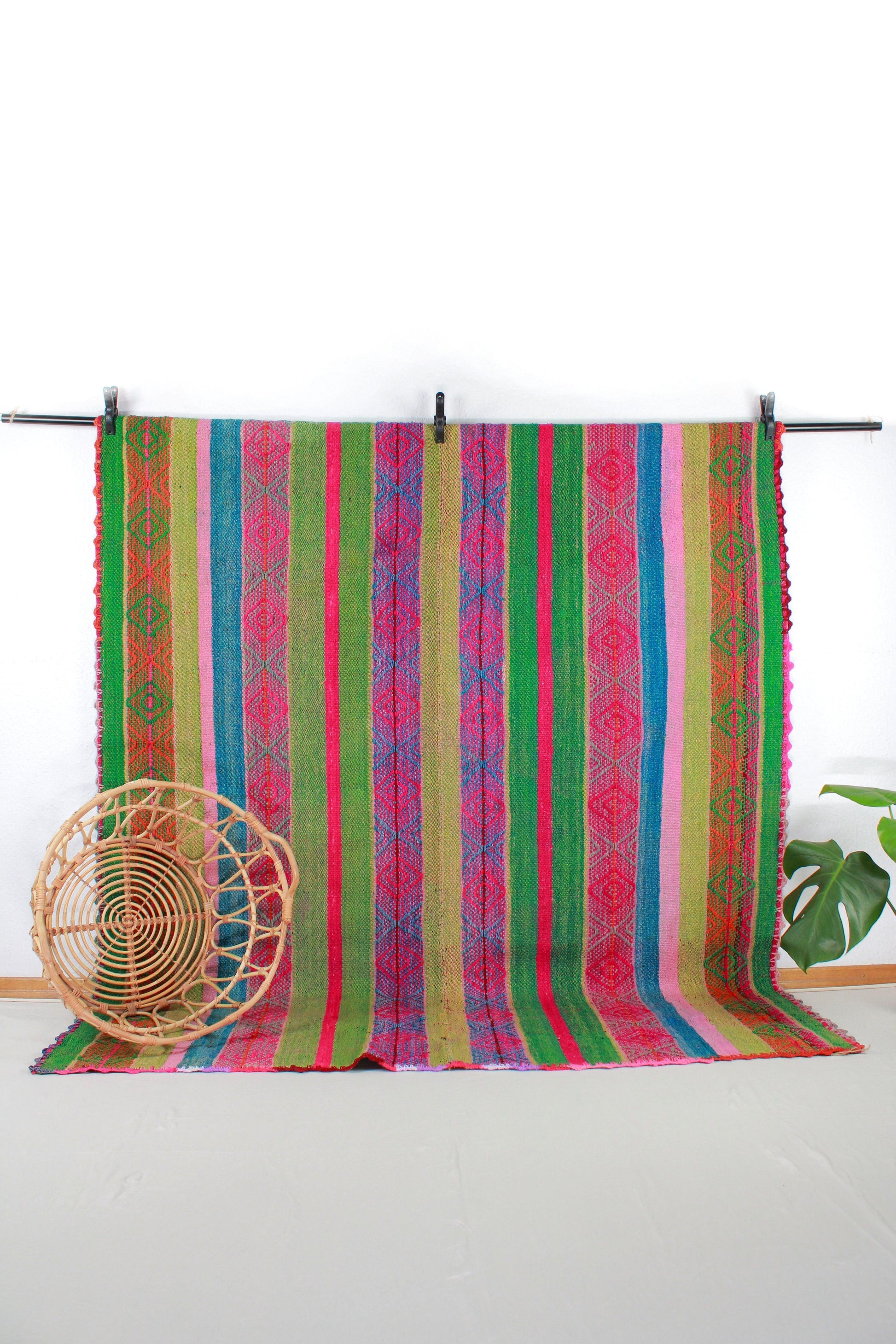 vintage frazada teppich handgewebt aus peru