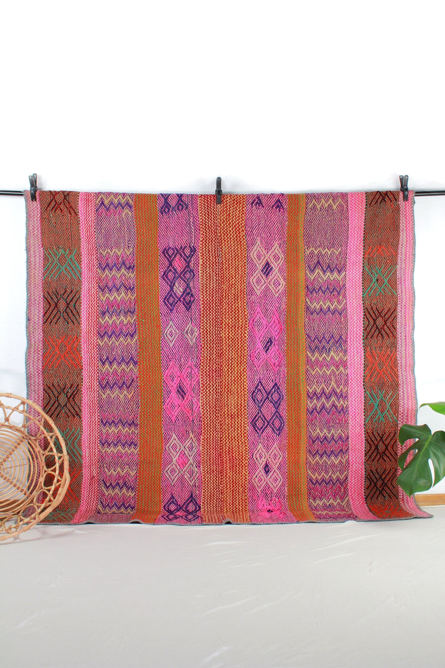 vintage frazada teppich handgewebt aus peru