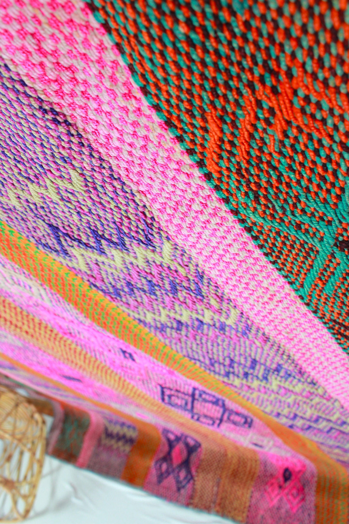 vintage frazada teppich handgewebt aus peru